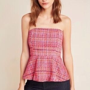 Maeve Strapless Peplum Top